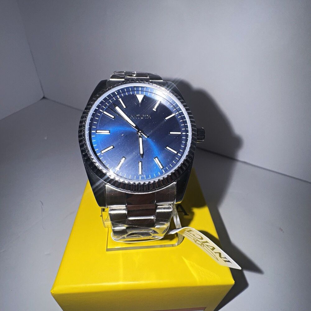 Invicta Men’s 44mm Blue Sunburst Dial Quartz Luminous Hands 50m Watch